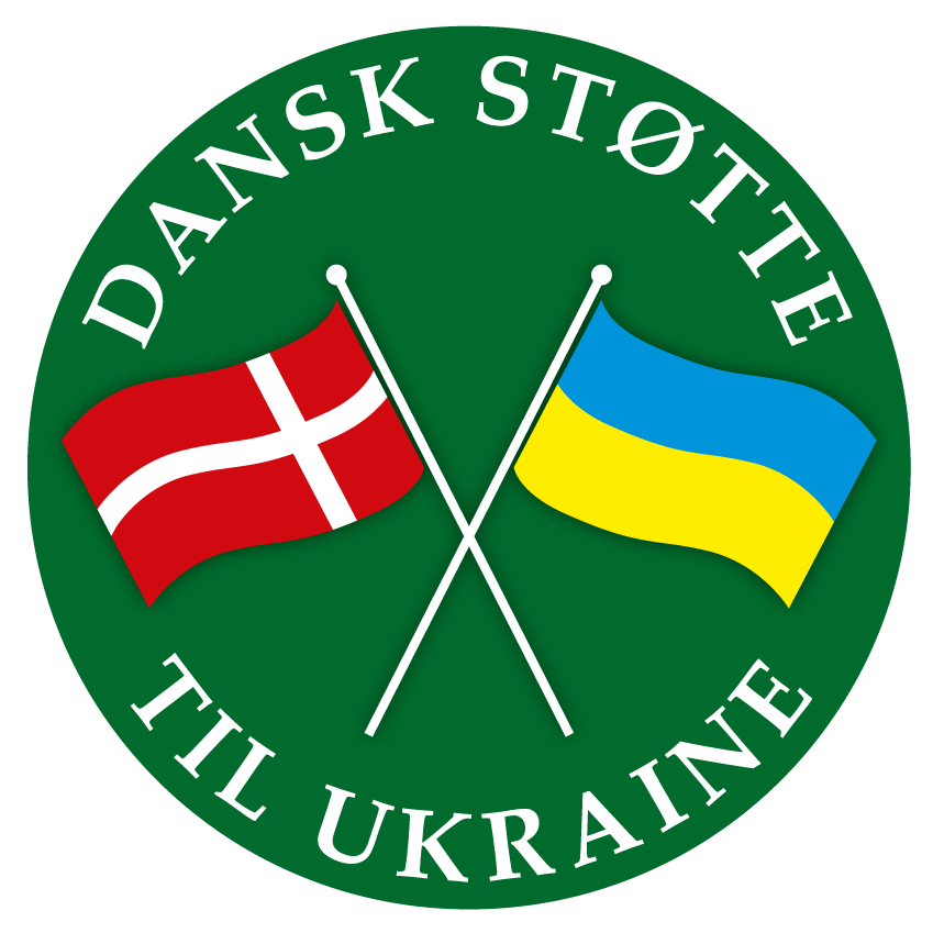 Logo Ukraine stötte Grafik Mikkel Lund